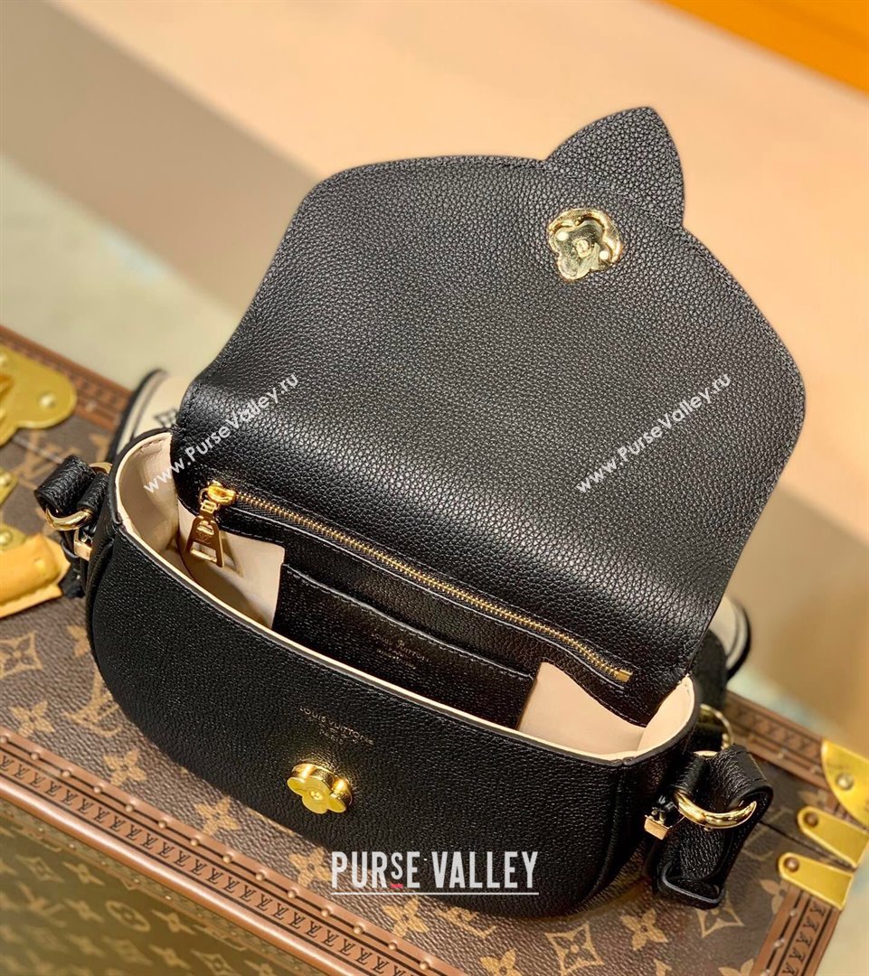 Louis Vuitton LV Pont 9 Soft PM Bag in Grained Calfskin M58727 Black 2021 (KI-21101410)