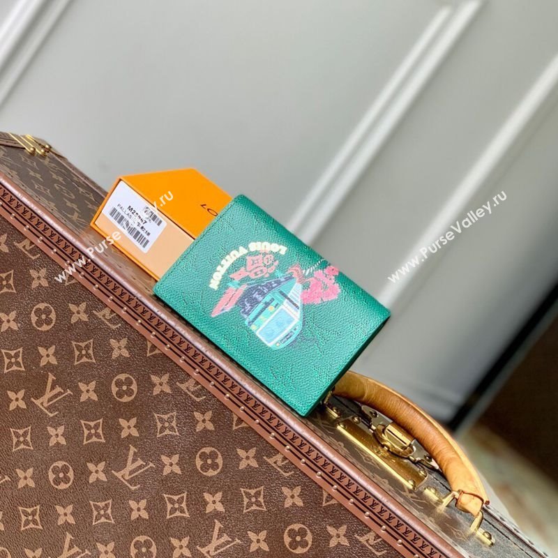 Louis Vuitton Passport Cover in Printed Monogram Canvas M26293 Green 2025 (KI-2508110016)