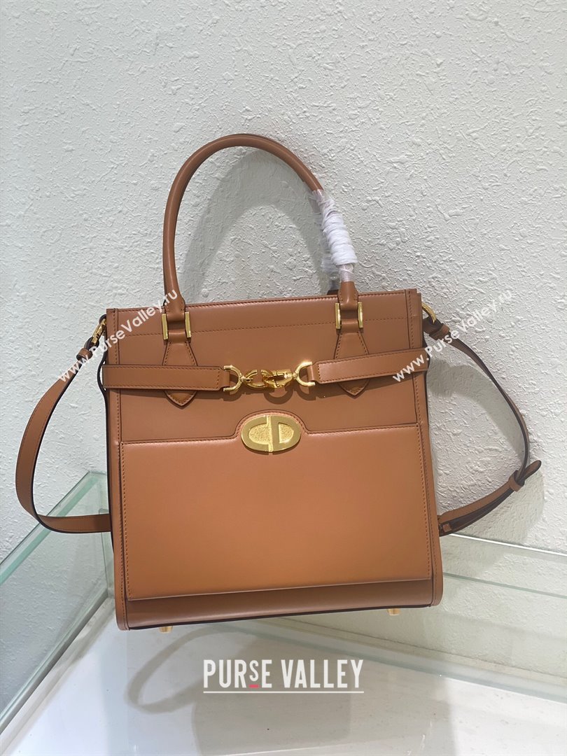 Dior CD Lock Top Hnadle Bag in Calfskin Brown 2023 (BF-231211013)