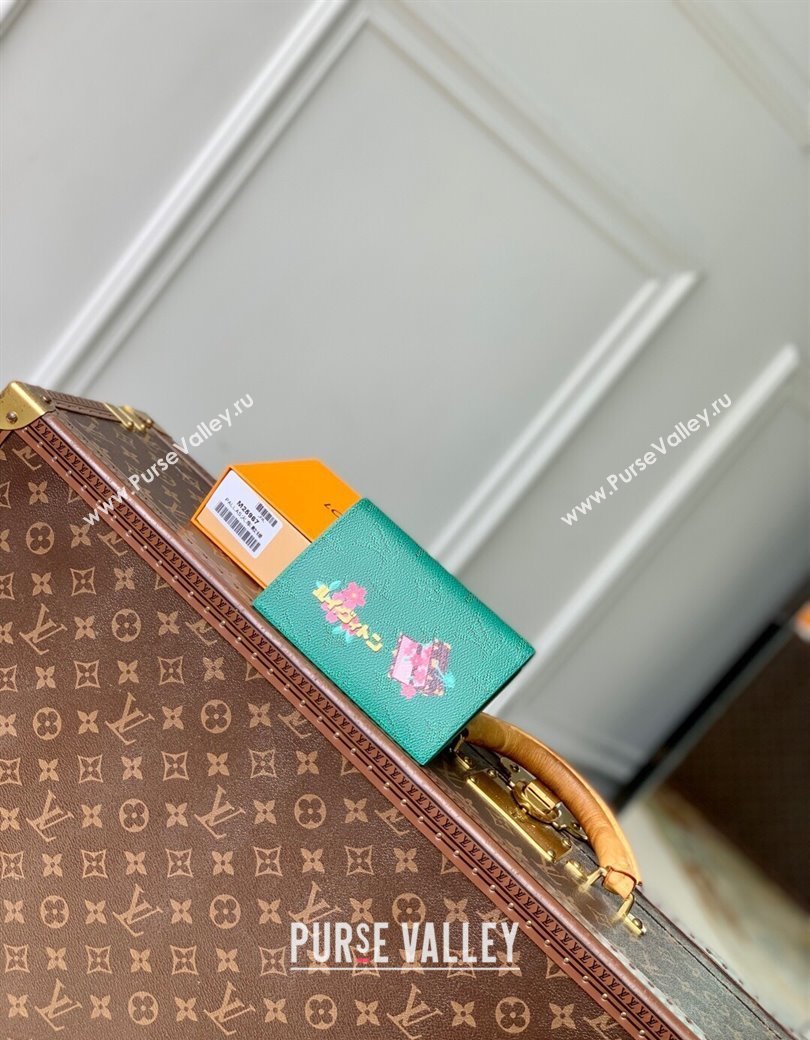 Louis Vuitton Passport Cover in Printed Monogram Canvas M26293 Green 2025 (KI-2508110016)