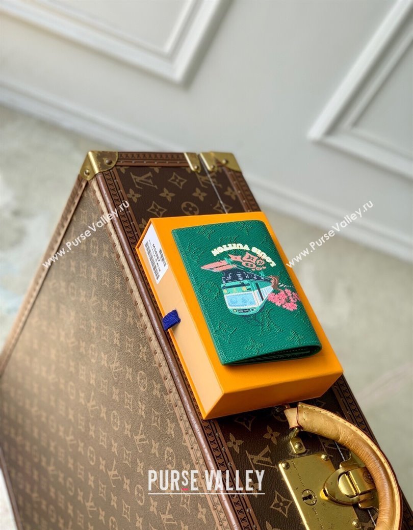 Louis Vuitton Passport Cover in Printed Monogram Canvas M26293 Green 2025 (KI-2508110016)