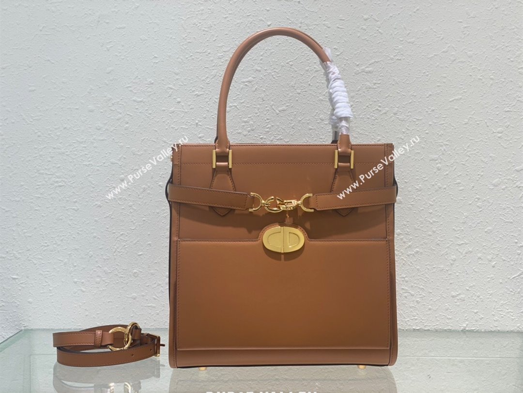 Dior CD Lock Top Hnadle Bag in Calfskin Brown 2023 (BF-231211013)