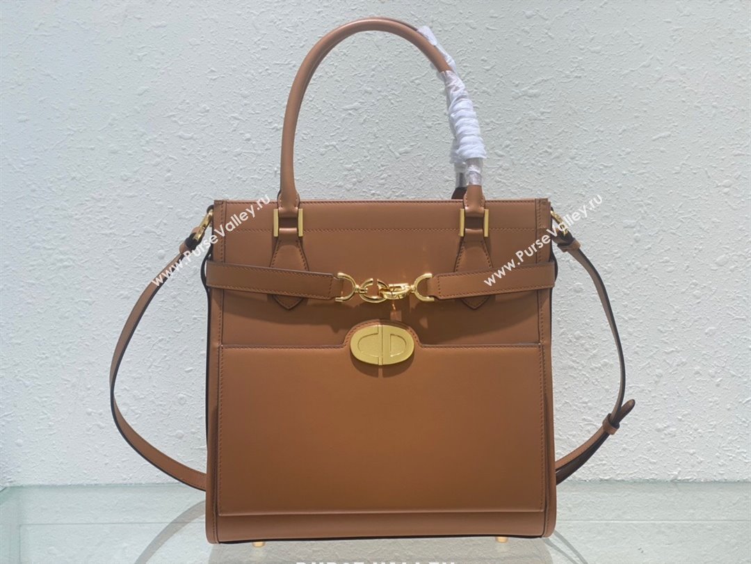 Dior CD Lock Top Hnadle Bag in Calfskin Brown 2023 (BF-231211013)