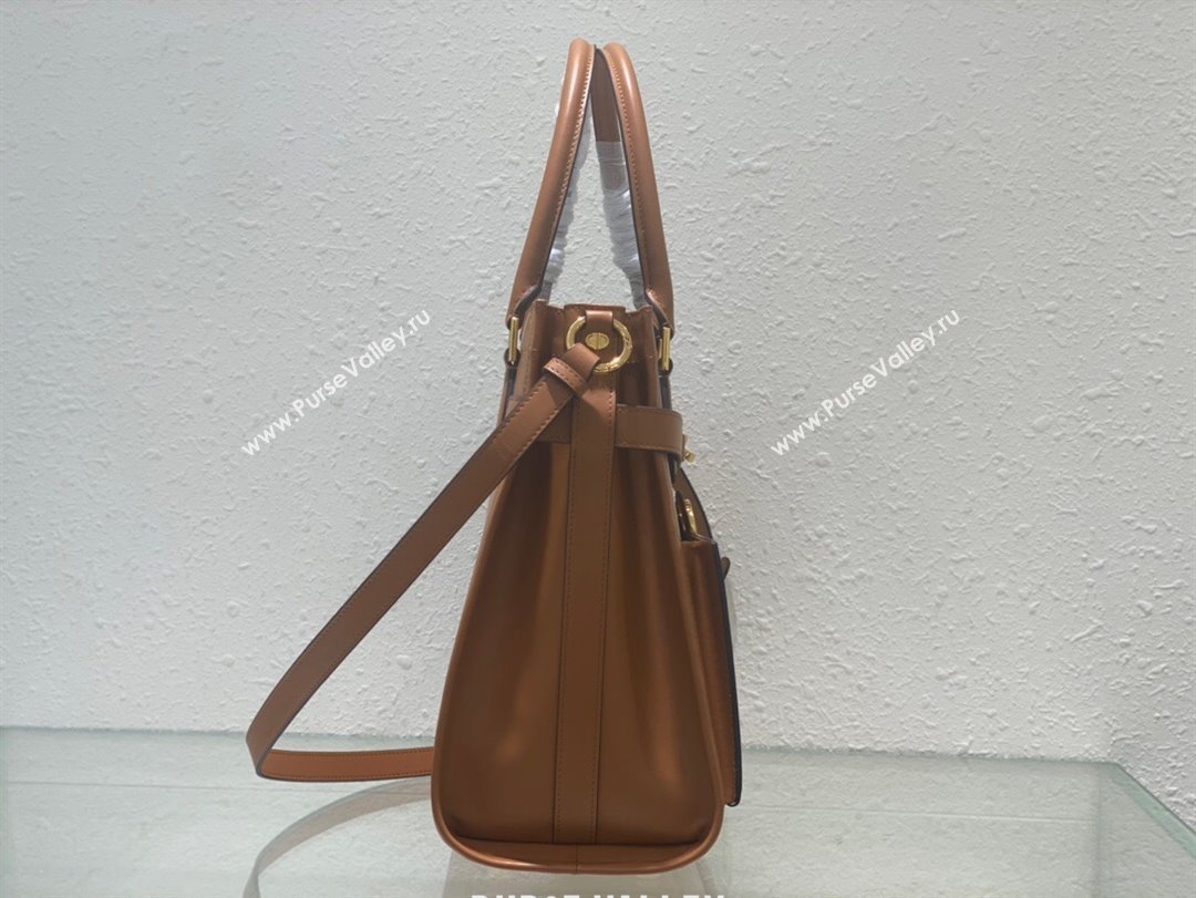 Dior CD Lock Top Hnadle Bag in Calfskin Brown 2023 (BF-231211013)