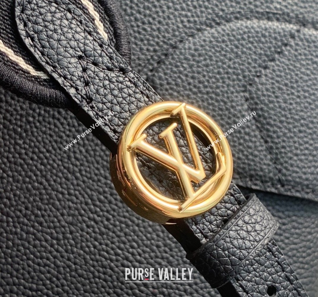 Louis Vuitton LV Pont 9 Soft MM Bag in Grained Calfskin M58967 Black 2021 (KI-21101414)