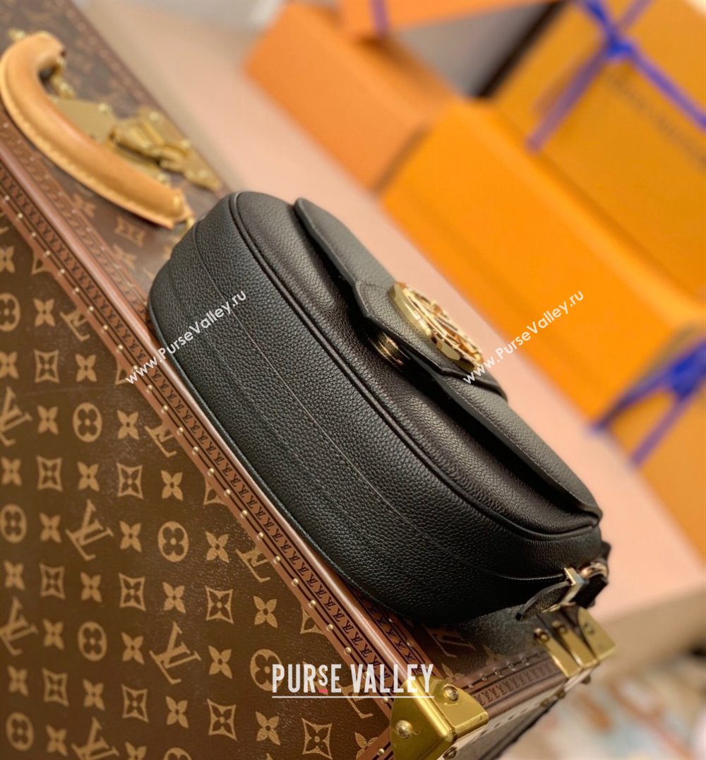 Louis Vuitton LV Pont 9 Soft MM Bag in Grained Calfskin M58967 Black 2021 (KI-21101414)