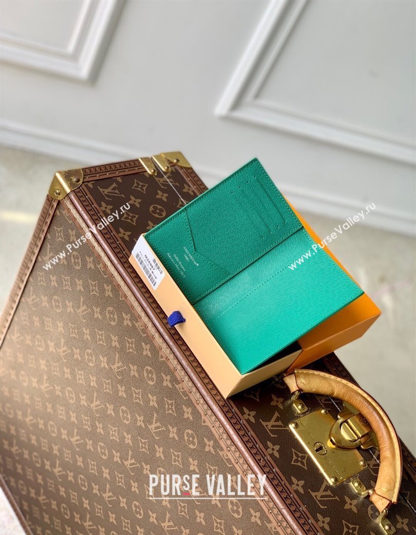 Louis Vuitton Passport Cover in Printed Monogram Canvas M26293 Green 2025 (KI-2508110016)