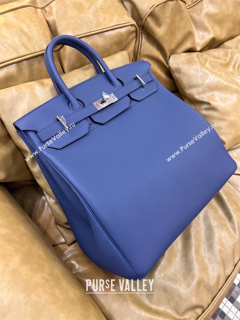 Hermes Hac Birkin 40 Bag in Togo Leather Blue/Silver 2024 (Handmade) (XX-24102524)