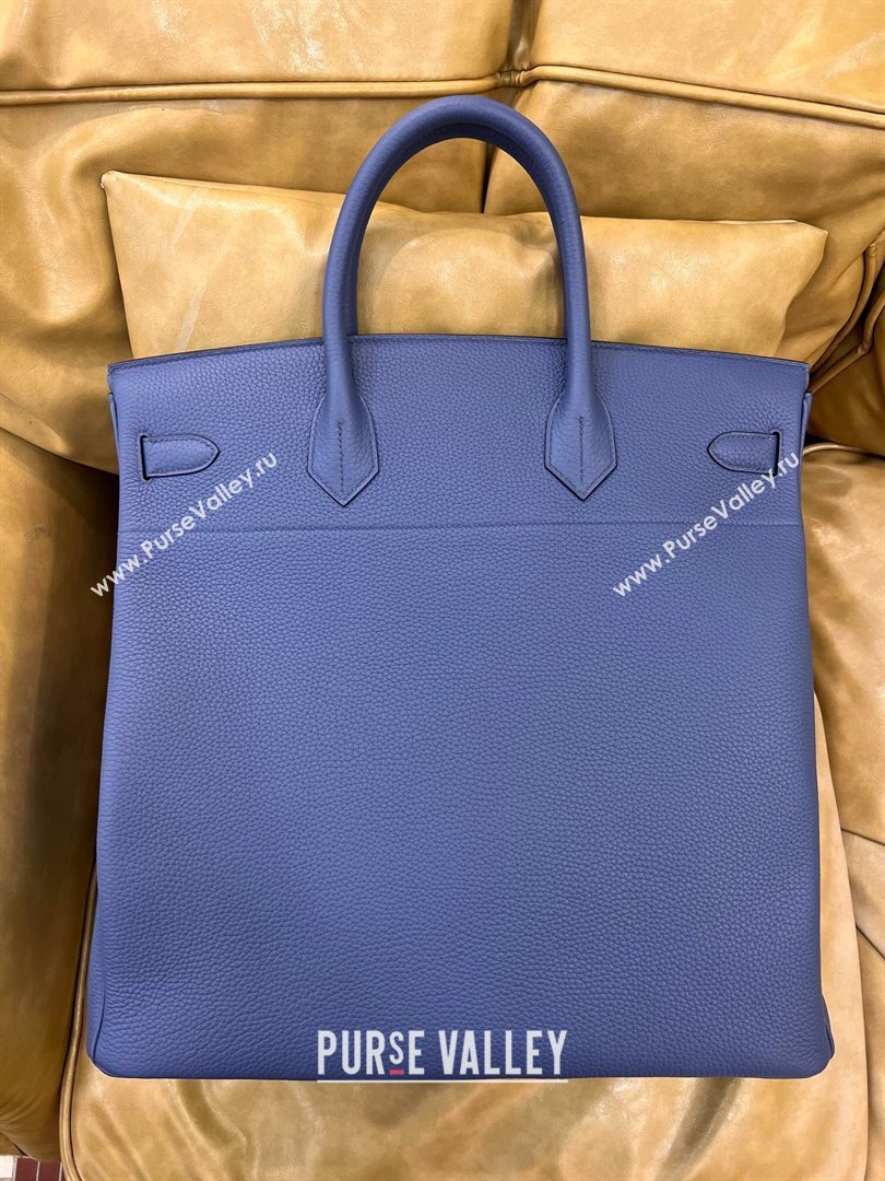 Hermes Hac Birkin 40 Bag in Togo Leather Blue/Silver 2024 (Handmade) (XX-24102524)