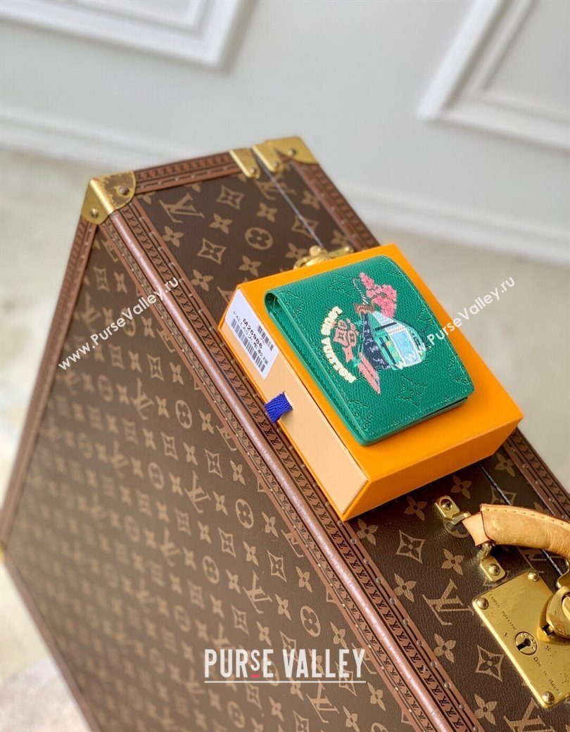 Louis Vuitton Slender Wallet in Printed Monogram Canvas M25986 Green 2025 (KI-2508110017)