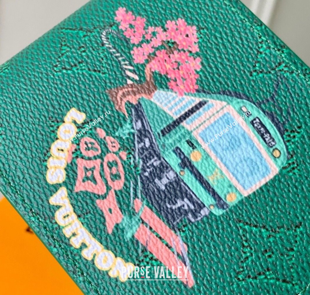 Louis Vuitton Slender Wallet in Printed Monogram Canvas M25986 Green 2025 (KI-2508110017)