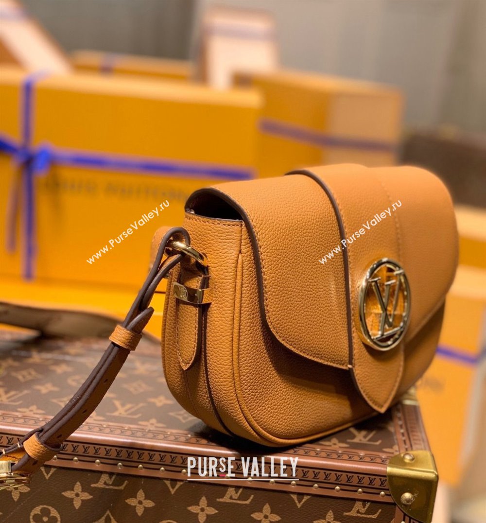 Louis Vuitton LV Pont 9 Soft PM Bag in Grained Calfskin M58729 Brown 2021 (KI-21101411)