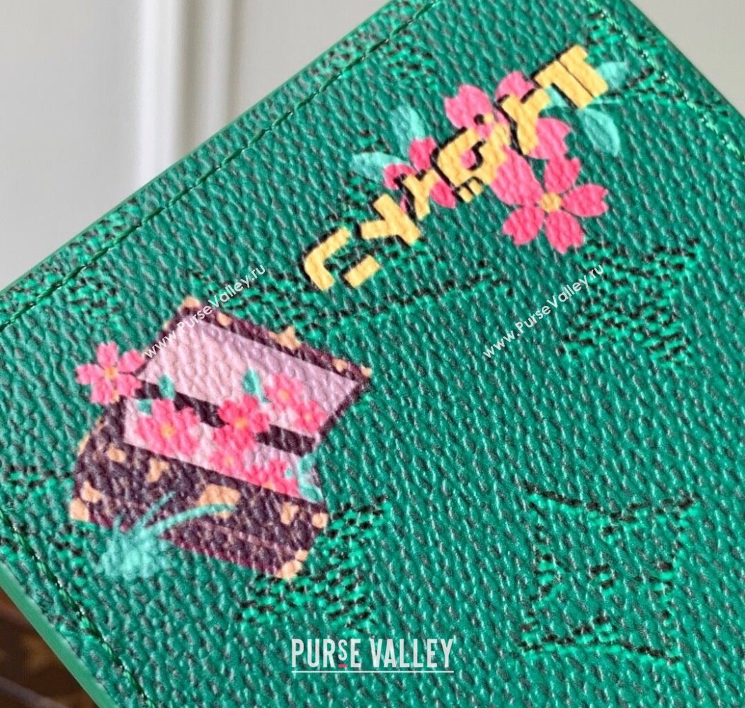 Louis Vuitton Slender Wallet in Printed Monogram Canvas M25986 Green 2025 (KI-2508110017)