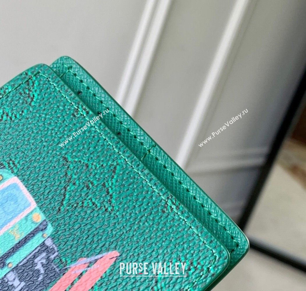 Louis Vuitton Slender Wallet in Printed Monogram Canvas M25986 Green 2025 (KI-2508110017)