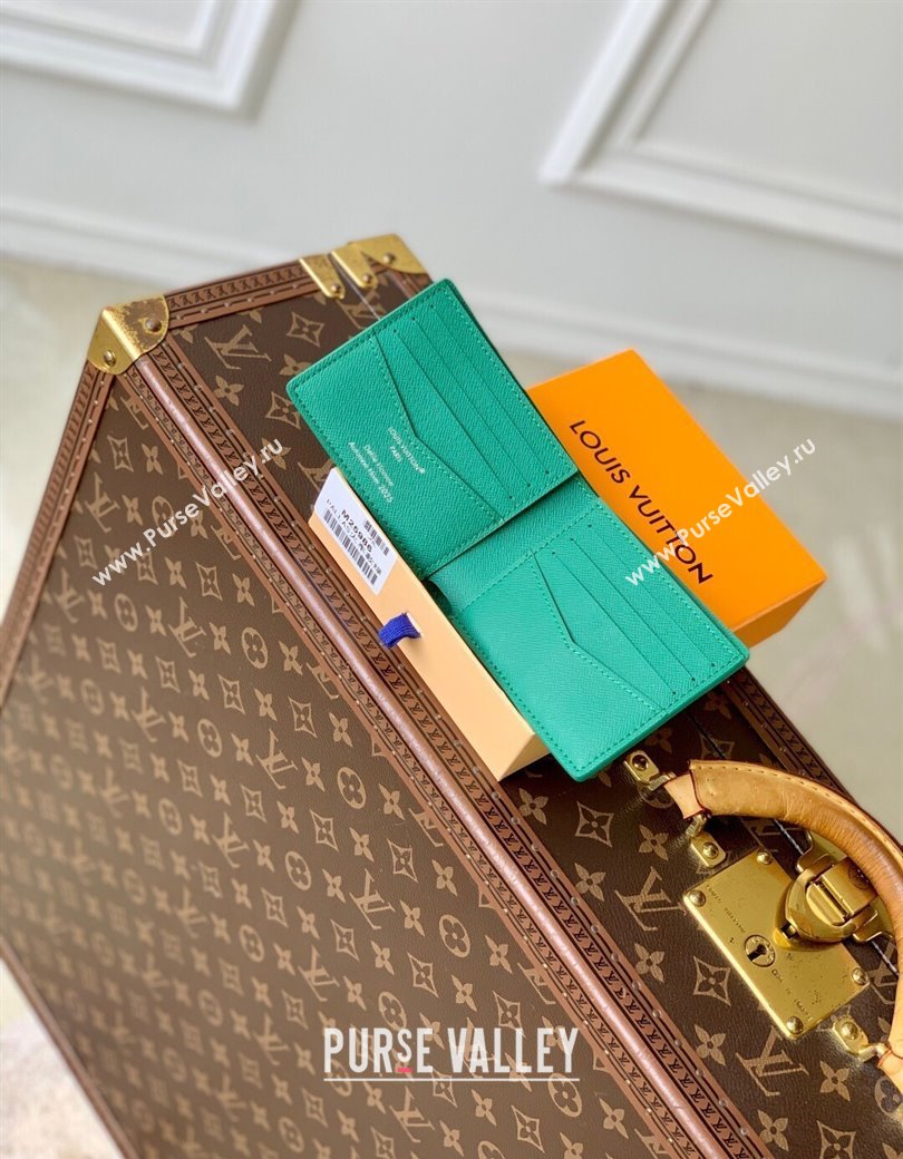 Louis Vuitton Slender Wallet in Printed Monogram Canvas M25986 Green 2025 (KI-2508110017)