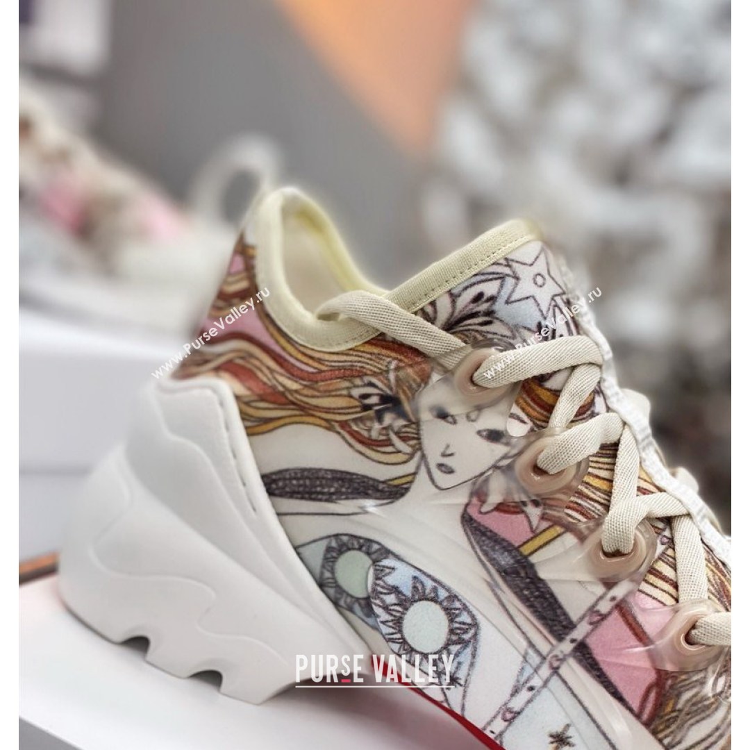 Dior D-Connect Sneaker in Printed Technical Fabric DS37 Pink 2021 (KW-210817071)