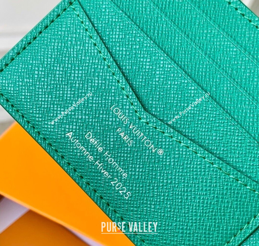 Louis Vuitton Slender Wallet in Printed Monogram Canvas M25986 Green 2025 (KI-2508110017)