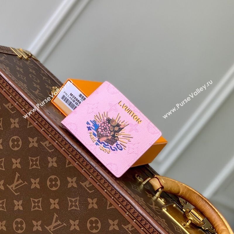 Louis Vuitton Slender Wallet in Printed Monogram Canvas M25986 Pink 2025 (KI-2508110018)