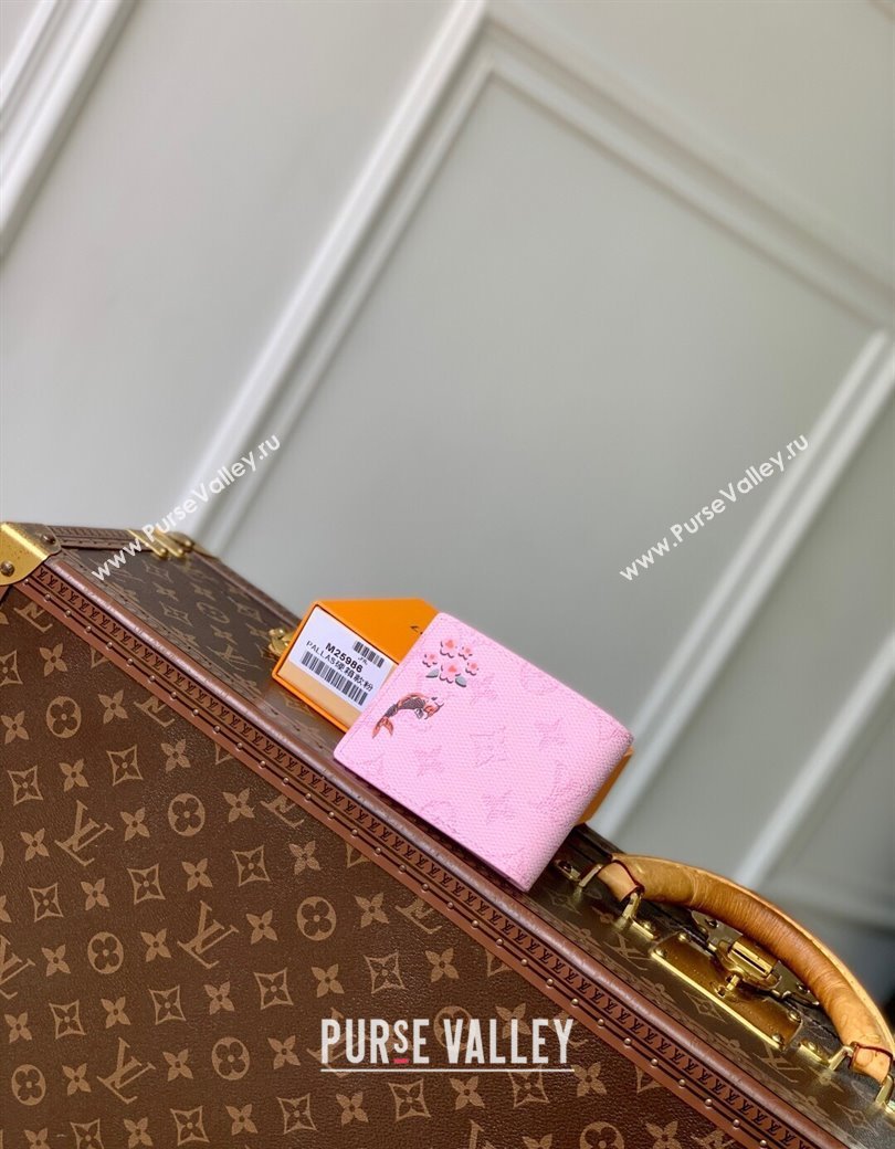 Louis Vuitton Slender Wallet in Printed Monogram Canvas M25986 Pink 2025 (KI-2508110018)