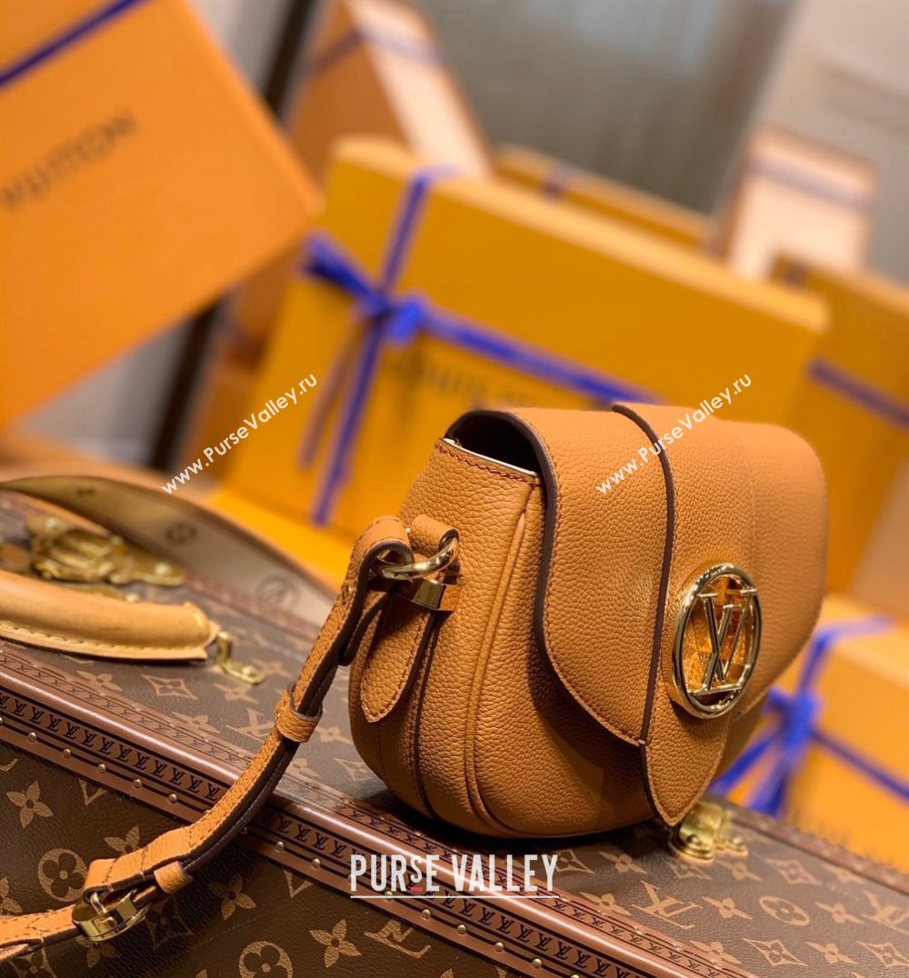 Louis Vuitton LV Pont 9 Soft MM Bag in Grained Calfskin M58968 Brown 2021 (KI-21101415)