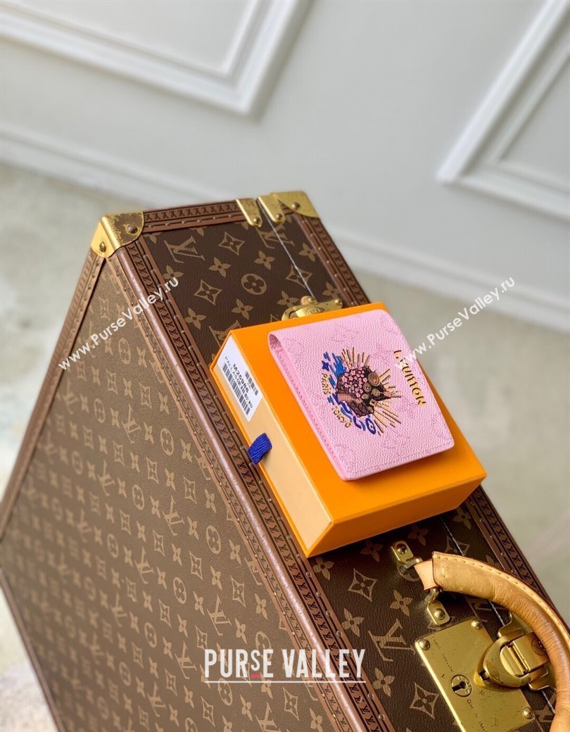 Louis Vuitton Slender Wallet in Printed Monogram Canvas M25986 Pink 2025 (KI-2508110018)