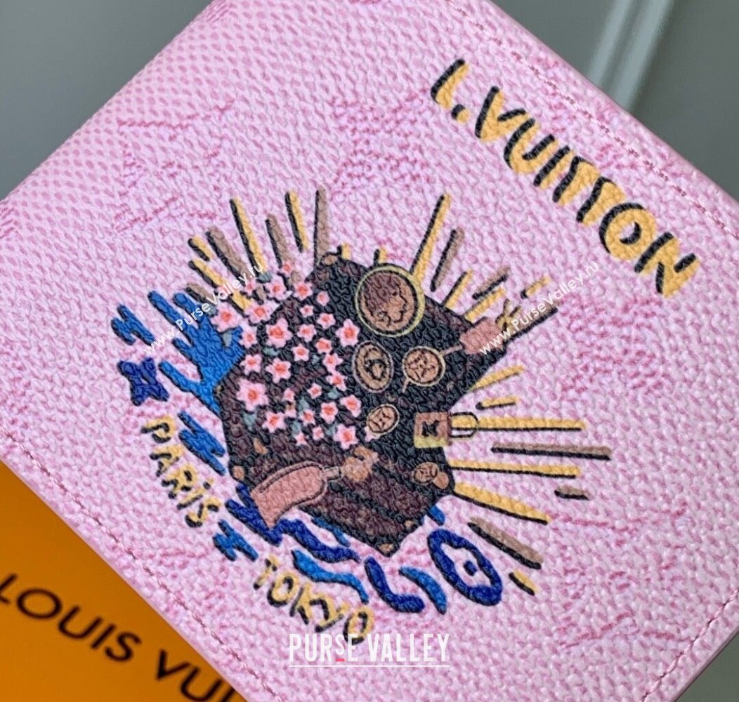 Louis Vuitton Slender Wallet in Printed Monogram Canvas M25986 Pink 2025 (KI-2508110018)