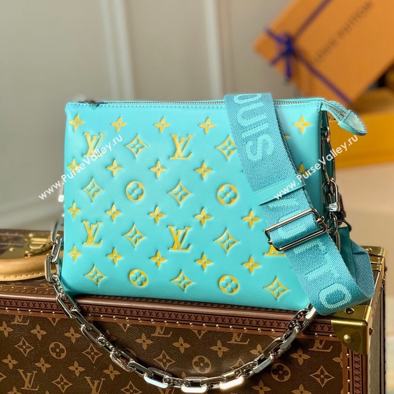Louis Vuitton Coussin PM Bag in Monogram Leather M57790 Water Blue 2021 (KI-21101416)