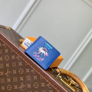 Louis Vuitton Slender Wallet in Printed Monogram Canvas M15326 Blue 2025 (KI-2508110019)