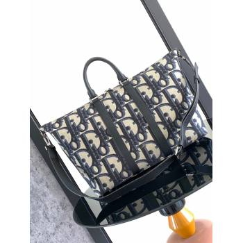 Dior Weekender 40 Travel Bag in Beige and Black Maxi Dior Oblique Jacquard 2023 (BF-231211014)