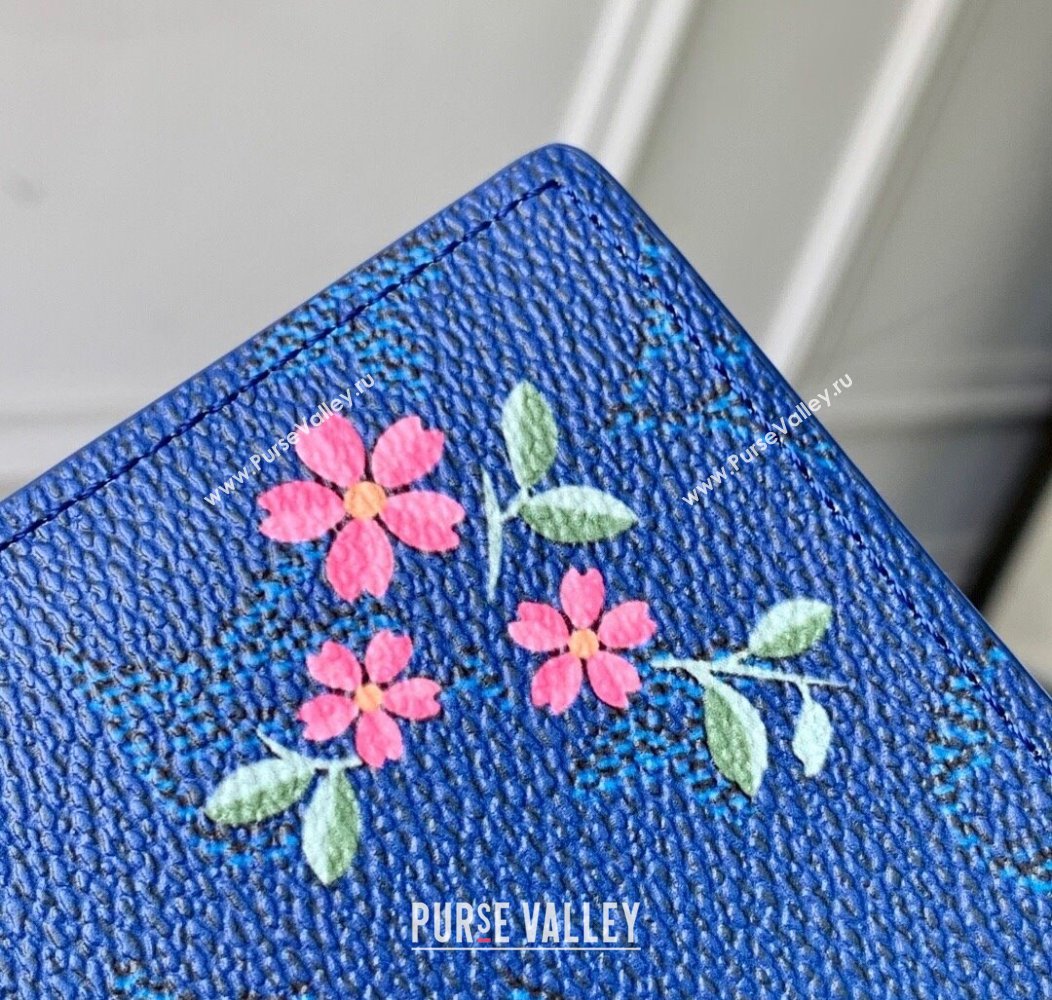 Louis Vuitton Slender Wallet in Printed Monogram Canvas M15326 Blue 2025 (KI-2508110019)