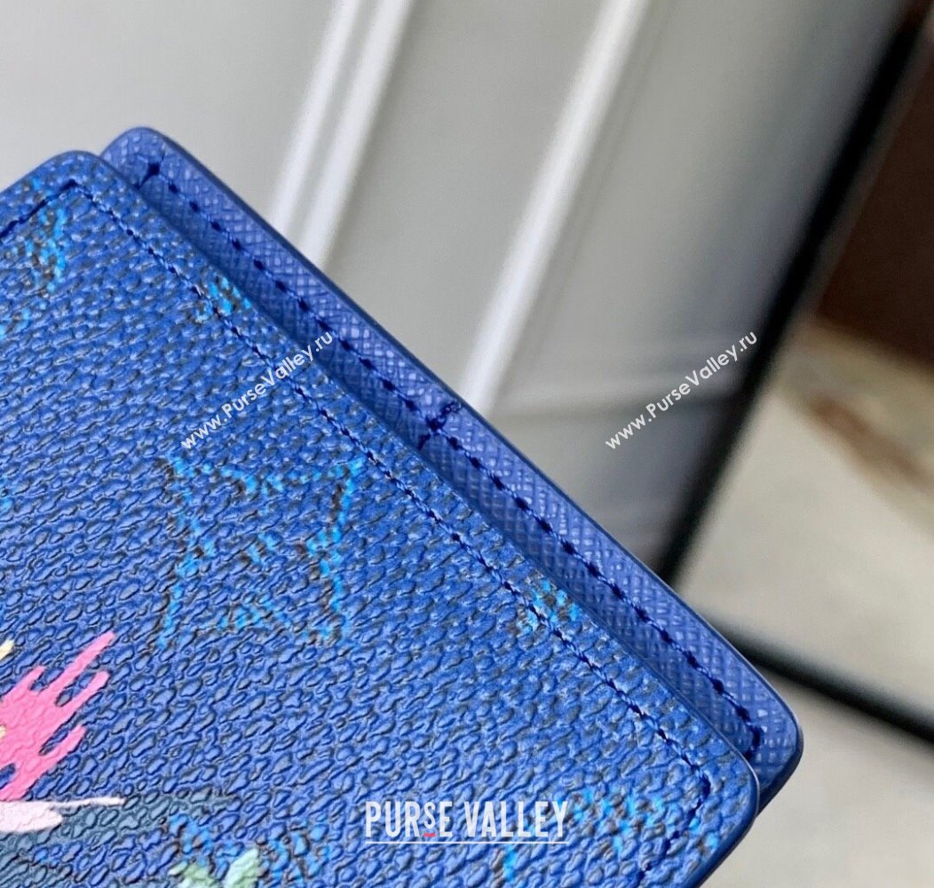 Louis Vuitton Slender Wallet in Printed Monogram Canvas M15326 Blue 2025 (KI-2508110019)