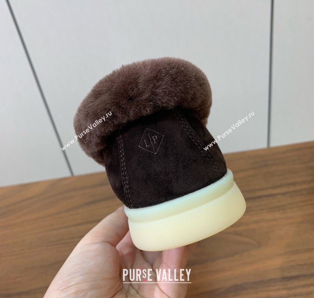 Loro Piana Summer Charms Walk Loafers in Suede and Wool Coffee Brown 2025 LP121101 (HH-251211014)