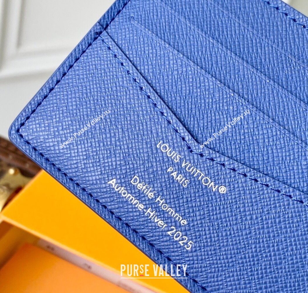 Louis Vuitton Slender Wallet in Printed Monogram Canvas M15326 Blue 2025 (KI-2508110019)