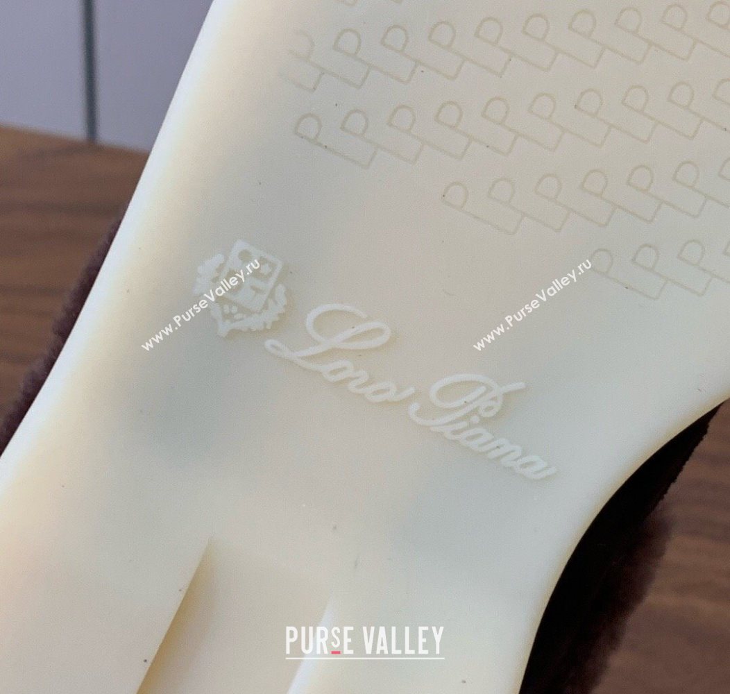 Loro Piana Summer Charms Walk Loafers in Suede and Wool Coffee Brown 2025 LP121101 (HH-251211014)