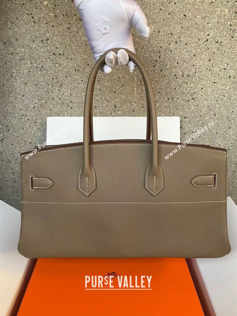 Hermes Shoulder Birkin 42 JPG Bag in Togo Leather Etoupe/Gold 2024（Handmade） (XX-241030003)