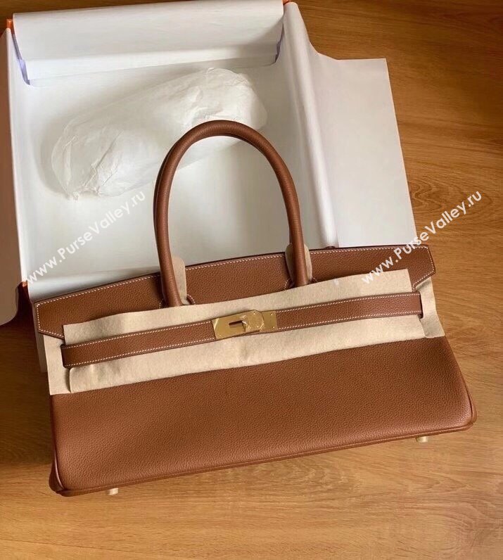 Hermes Shoulder Birkin 42 JPG Bag in Togo Leather Brown/Gold 2024（Handmade） (XX-241030004)