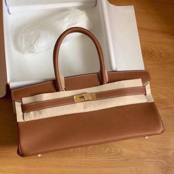 Hermes Shoulder Birkin 42 JPG Bag in Togo Leather Brown/Gold 2024（Handmade） (XX-241030004)