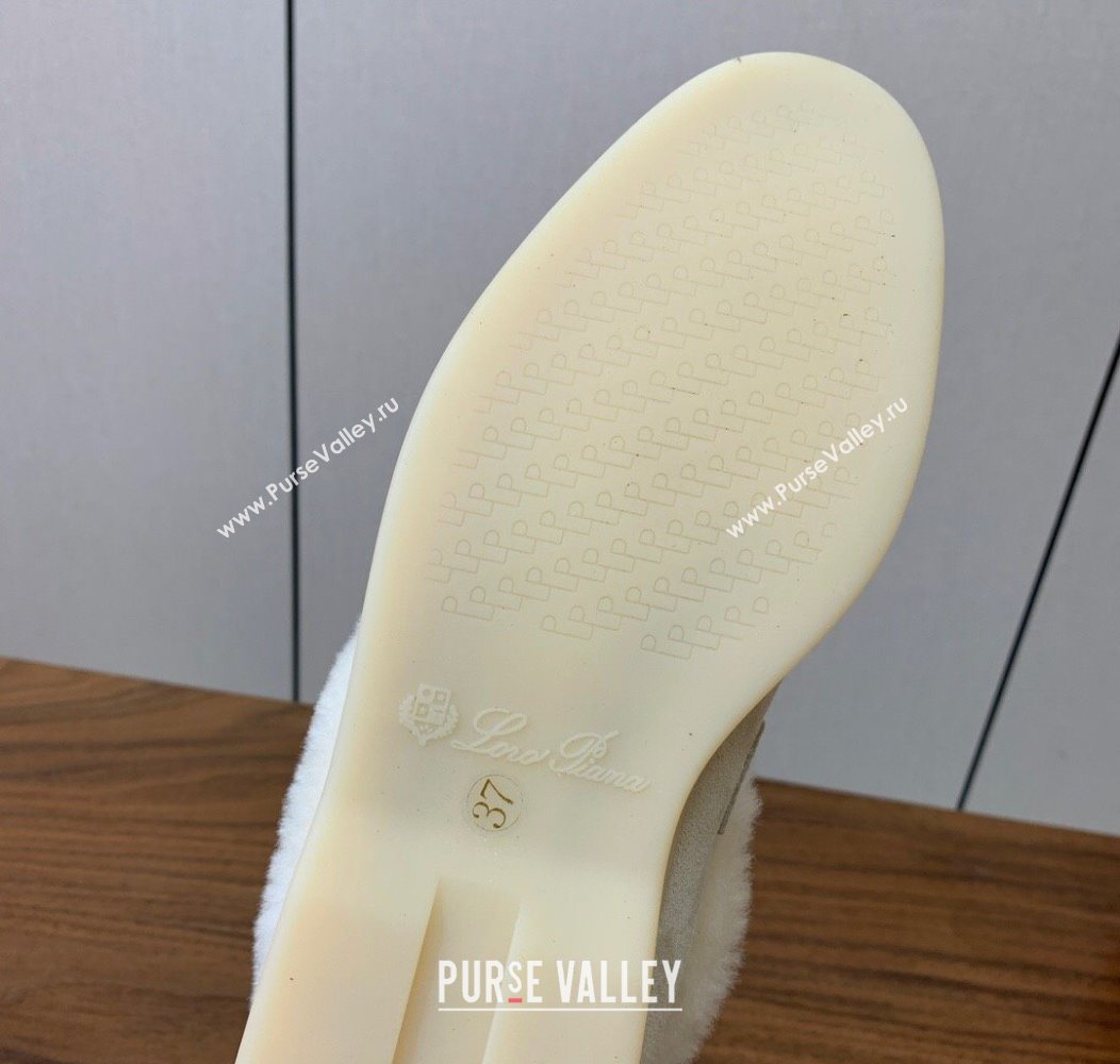 Loro Piana Summer Charms Walk Loafers in Suede and Wool Light Apricot 2025 LP121101 (HH-251211015)