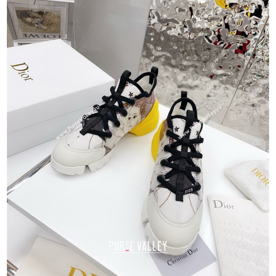 Dior D-Connect Sneaker in Printed Technical Fabric DS33 2021 (KW-210817066)