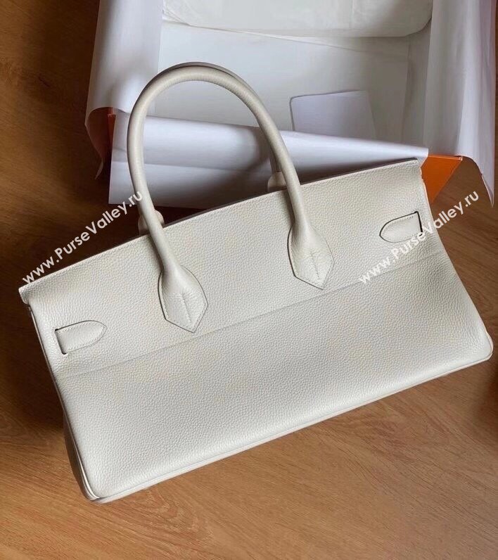 Hermes Shoulder Birkin 42 JPG Bag in Togo Leather Milk Shake White/Gold 2024（Handmade） (XX-241030005)