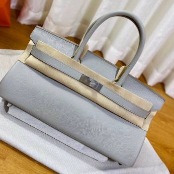 Hermes Shoulder Birkin 42 JPG Bag in Togo Leather Pearl Grey/Silver 2024（Handmade） (XX-241030006)