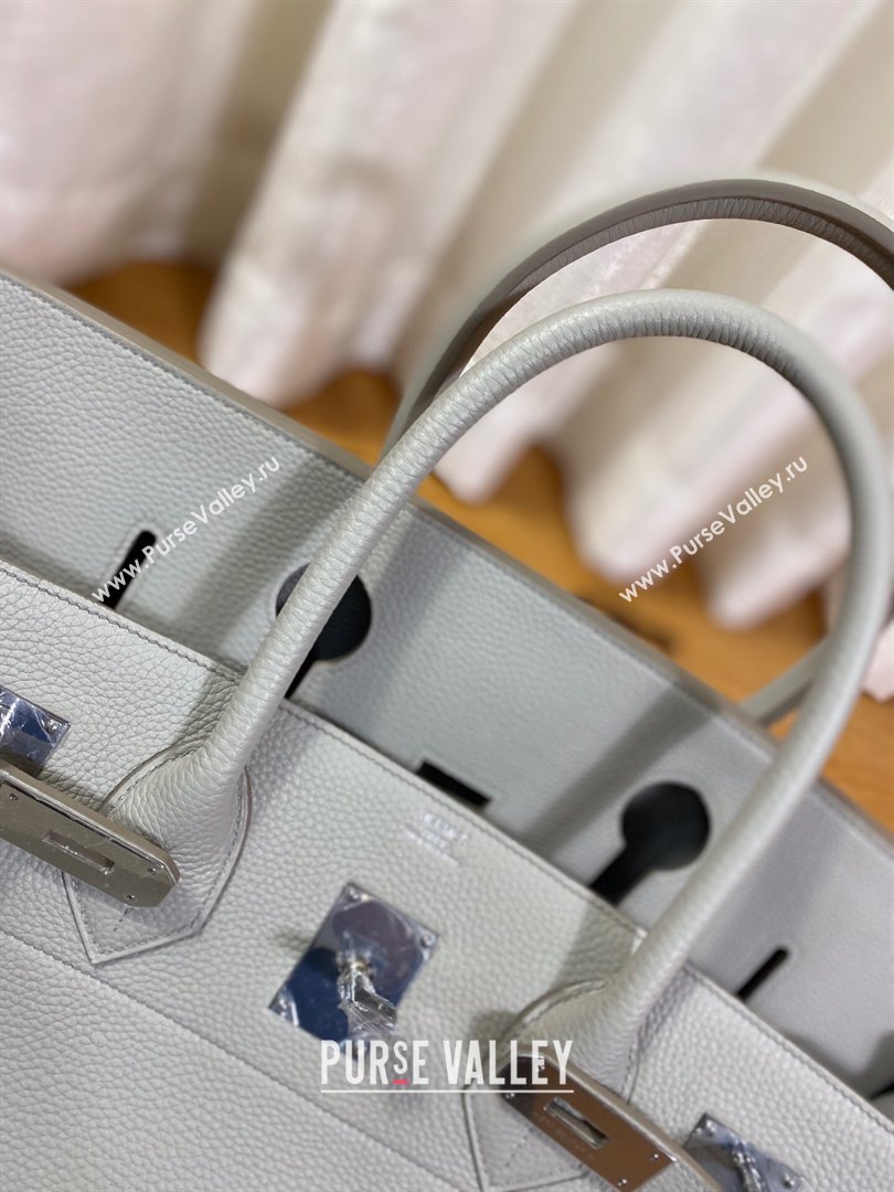 Hermes Shoulder Birkin 42 JPG Bag in Togo Leather Pearl Grey/Silver 2024（Handmade） (XX-241030006)