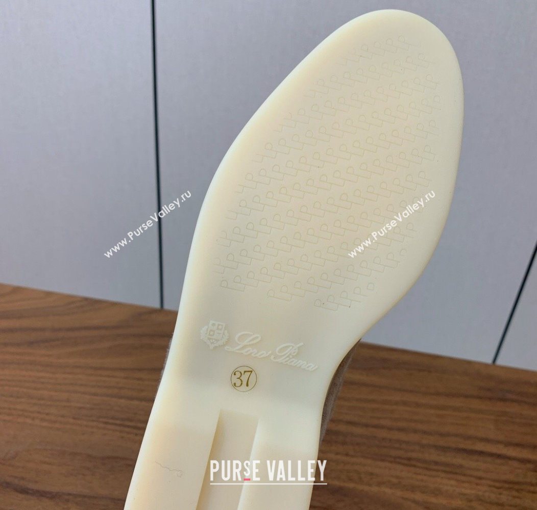 Loro Piana Summer Charms Walk Loafers in Suede and Wool Camel 2025 LP121101 (HH-251211017)