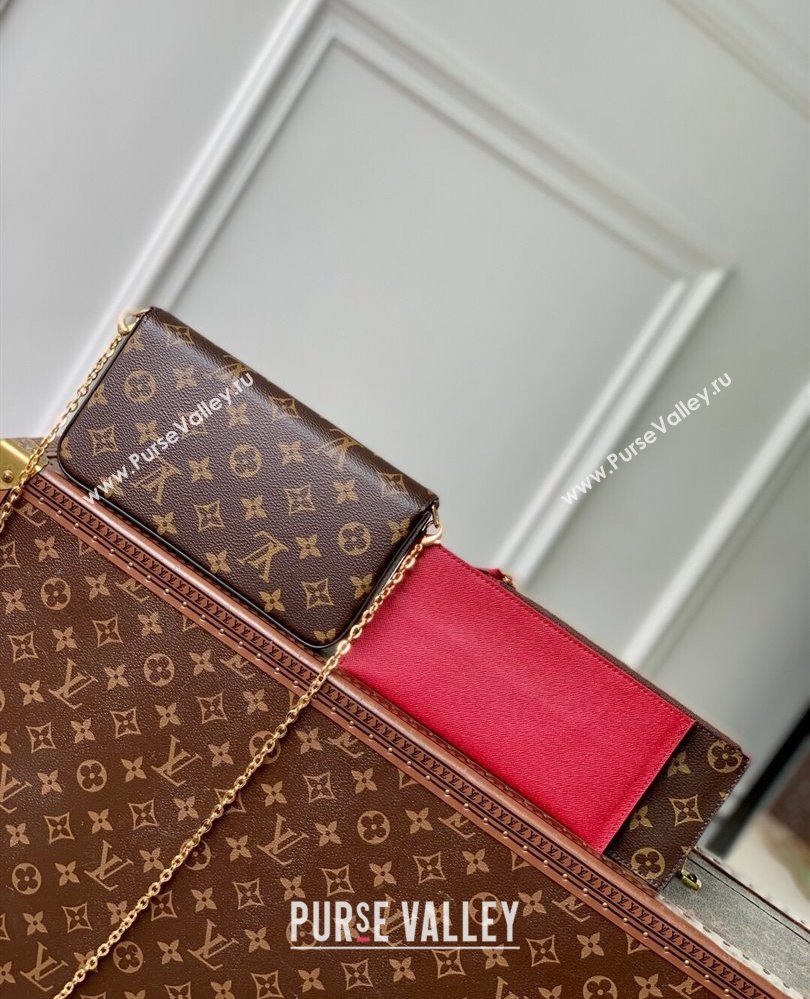 Louis Vuitton Pochette Felicie Mini Bag M81896 Fuchsia 2025 (KI-250809071)