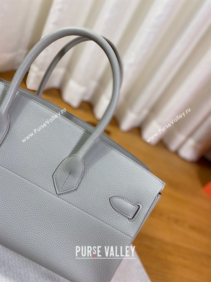 Hermes Shoulder Birkin 42 JPG Bag in Togo Leather Pearl Grey/Silver 2024（Handmade） (XX-241030006)