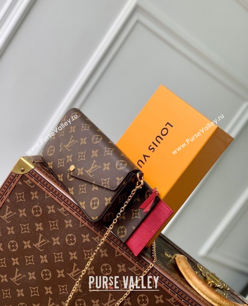 Louis Vuitton Pochette Felicie Mini Bag M81896 Fuchsia 2025 (KI-250809071)