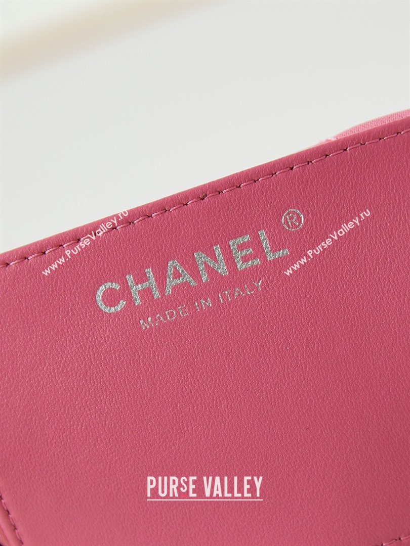 Chanel 22 Mini Shopping Bag in Patent Gradient Calfskin Lacquered Metal AS3980 Pink 2024 (YEZI-24052122)