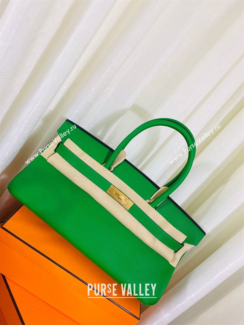 Hermes Shoulder Birkin 42 JPG Bag in Togo Leather Green/Gold 2024（Handmade） (XX-241030007)