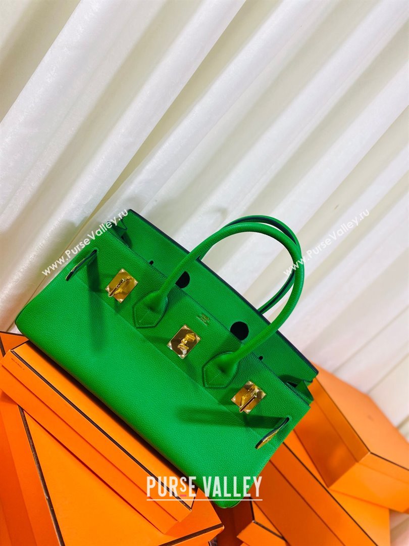 Hermes Shoulder Birkin 42 JPG Bag in Togo Leather Green/Gold 2024（Handmade） (XX-241030007)