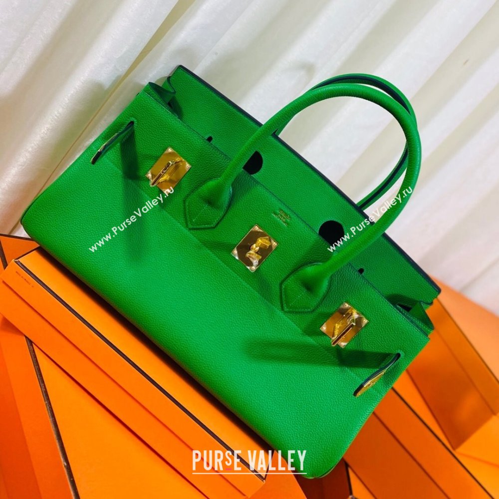 Hermes Shoulder Birkin 42 JPG Bag in Togo Leather Green/Gold 2024（Handmade） (XX-241030007)